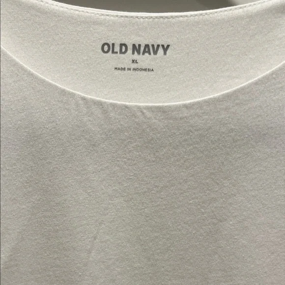 Old Navy Classic White Racerback Bodysuit. Snap Closure. - Picture 2 of 3